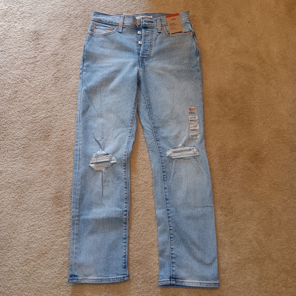 Levis High Rise Wedgie Straight Jeans 6 Short W28 X L28 NEW